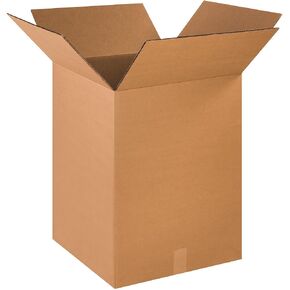 BOX USA BHD181824DWMS صناديق متحركة كبيرة مزدوجة الجدار شديدة التحمل، 45.72 سم طولًا × 45.72 سم عرضًا × 60.96 سم ارتفاعًا، ارتفاع 60.96 سم، عرض 45.72 سم، طول 45.72 سم، كرافت (عبوة من 10 قطع)