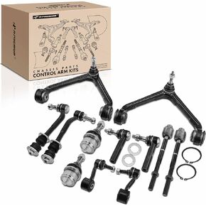 A-Premium Set of 12, Front Upper Control Arm, Lower Ball Joint, Inner Outer Tie Rod End, Front & Rear Sway Bar Link, Compatible with Dodge Durango 2004-2009, Chrysler Aspen 2007-2009