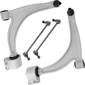 ASTRAPRO - Front 4pc Suspension Kit for Chevrolet Malibu Pontiac G6 Saturn Aura, 2 Lower Control Arms w/Ball Joints 2 Sway Bar Links Replacement 11.8" Center to Center, without RPO Code FE5