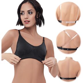 حمالة صدر نسائية بحزام شفاف بدون خياطة حمالة صدر غير مرئية بدون ظهر حمالة صدر لرقص الباليه مع أشرطة قابلة للتعديل in Kuwait