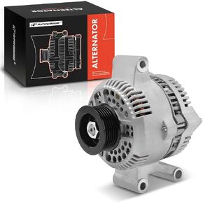 A-Premium Alternator Compatible with Ford F-150, F-350, Explorer, E-150, E-150 Econoline Club Wagon, E-250 Econoline, Ranger, Escort & Mazda B2300 & Mercury Tracer, 12V 95A 6-Groove Pulley Clockwise