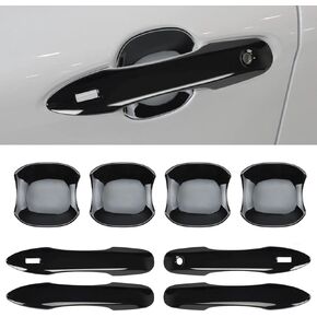 Car Door Handle Covers Door Bowl Cover Compatible for 2018-2023 2024 2025 Toyota Camry Accessories Door Handle ProtectorsTrim with Auto 2 Lock Sensors Holes