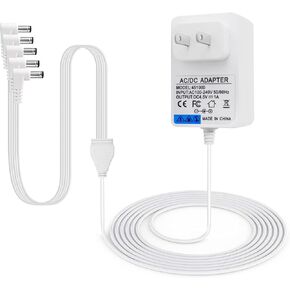 4.5V Power Adapter Compatible with Lemax Lighting Accessories 74269 74295 74707 84428 94565 94566 94527 94563 94564 Christmas and Halloween Mini Lighting Building Decoration White 5 Lemax Plugs