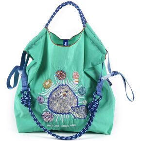 Ball&Chain Stylish Embroidered Nylon Tote Bag for Women - Perfect for Shopping,Travel, Beach, and Ideal Birthday Gift!