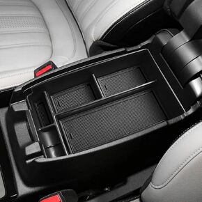 Center Console Organizer Compatible with Ford Escape 2020-2025/Bronco Sport 2021-2025 Accessories, Insert Armrest Box Secondary Storage Tray Black ABS Materials (Not for U725 2-Door)