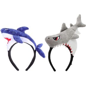 PACKOVE Shark Headband Plush Shark Hat Cute Animal Headwear Plush Animal Headband Shark Party Hats Shark Costume Headwear For Men Women