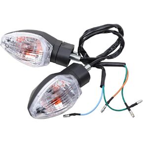 mokuo Motorcycle Front Turn Singal Light Assemblies Compatible with Honda Grom Msx 125 SF 2017-2020, 12V 5W Halogen Lamp Light