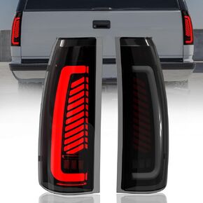 Sequential LED Tail Lights for 1988-1998 Chevy GMC C/K, Silverado, Sierra, 1992-1999 Suburban Yukon, 95-99 Tahoe, Pickup Truck Rear Lights with Start-Up Animation, Dynamic Turn Signals