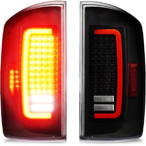 LED Tail Light Assembly Fit for Dodge Ram 1500 Pickup 2007-2008, for Ram 2500/3500 2007-2009 [Factory Halogen Type], Clear Lens LED Tube Rear Brake Lamp Taillight in Kuwait