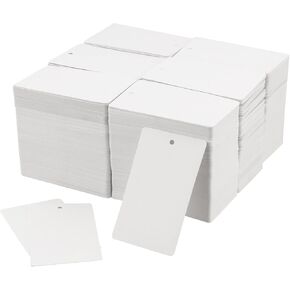 JOIKIT 3000 Pack 1.7 x 2.9 Inch White Blank Merchandise Tags, White Paper Hang Tags with Hole, Paper Price Tags Gift Tags for Boutique Retail Jewellery Clothing Store Sale