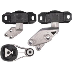 Set of 3 Engine and Transmission Mounts Front Rear Replacement for Smart Fortwo 451 2008-2015 1322200048 1322200148