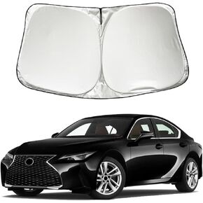 XHRING Car Windshield Sun Shade Sunshade Compatible with Lexus IS250 is 350 F Sport IS350 IS300 IS460 is 250 300 Sedan 2024 2023 2022 2014-2021 Accessories, Foldable Car Front Window Sun Visor Shield
