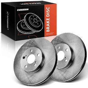 A-Premium 10.83 inch (275mm) Front Drilled and Slotted Disc Brake Rotors Compatible with Select Toyota, Pontiac and Scion Models - Corolla/Matrix 2003-2008, Celica 2000-2005, tC 2005-2010, Vibe, 2-PC