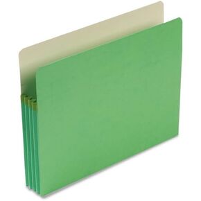 Smead 73226 3in Expansion Colored File Pocket, Straight Tab, MLA, Ltr, GN/MLA, 25/Box, Carton of 100