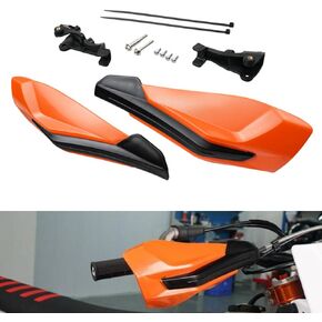 NICECNC Orange Handlebar Guards Handguard Orange Compatible with KTM 125-500 XC/XCF/XCW/SX/SXF/EXC/EXCF/TPi/6D 2014-2023,Husqvarna TC 125 2017-2023,TX300i 2022-2023,FX 350/450 2022-2023,See Fitment