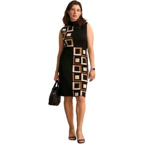 Anne Klein Women's Inverted Square Mock Neck Sweater Dress