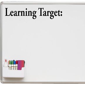 VWAQ Learning Target Whiteboard Decal Teachers Classroom Vinyl Sticker for Dry Erase Board or Walls (2"H X 10"W, Black)