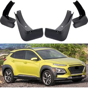 Car Mudguard Fender Mud Flaps Splash Guard Compatible with Hyundai Kona 2018 2019 2020 2021 2022 2023 2024 (No N-Line Models)