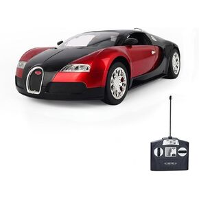 Vinie Remote Control Car for Boys, RC Cars Bugatti Veyron, 1:24 Scale Officially Licensed Kids Toys, Drift Car with Cool Led Lights, 4 5 6 7 8 9 10 11 12 Year Old Boy Birthday Gift (Red)