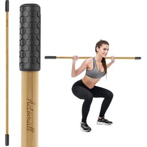 Mobility Stick Yoga Stick for Home and Gym, Bamboo Yoga Exercise Stick for Full Range of Motion Including Stretching, Exercise, Physical Therapy and More, Perfect Posture Stick, Stretch Stick