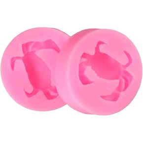 HomeSoGood 2Pcs Crab Shape Silicone Molds,Ocean Theme Cute Crab Soap Epoxy Resin Fondant Molds for Soap Clay Sugarcraft Candy Chocolate Cake Decorating, Kitchen Baking Decoration Tools