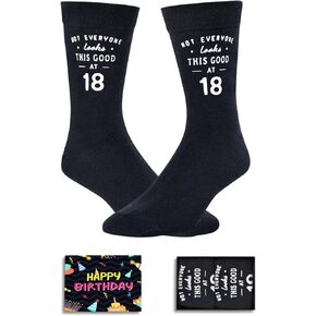 HAPPYPOP 18th Birthday Gifts Years Old - Socks for 18 Year Old Boy Girl, Birthday Present for 18 Year Old Teens