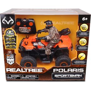 NKOK Realtree 1:8 Scale Radio Control Polaris Sportsman XP - #81433, with Turbo Boost & Rider, 2.4 GHz RC, Realtree Edge Camouflage, Officially Licensed, Ages 6+ in Kuwait