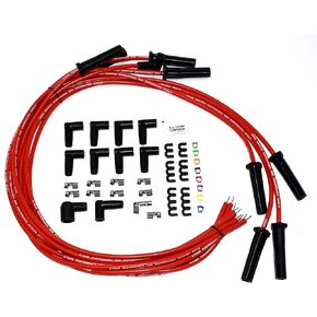 A-Team Performance - Silicone High Performance Spark Plug Wire Set Universal Fit V8 V6 Plus Coil Wire - Compatible with Buick Cadillac Chevy GMC Ford Mopar Oldsmobile Pontiac 8.0mm (Red) in Kuwait
