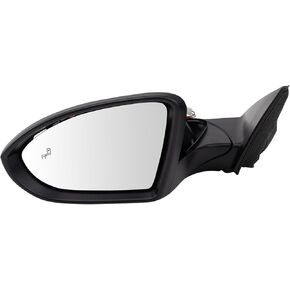 TRQ Left Mirror without Memory with Blind Spot Indicator Drivers Side Compatible with 2019-2022 Volkswagen Jetta VW1320182