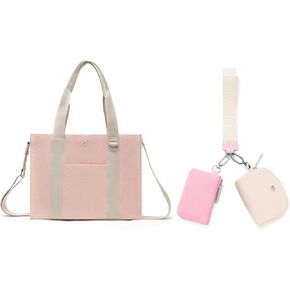 محفظة Mum's Memory صغيرة بسحاب حول المعصم للنساء + حقيبة كبيرة من القماش للنساء مع جيوب in Kuwait