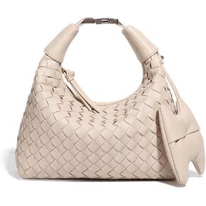 Tote Bags for Women Woven Leather Handbags Women's Shoulder Bag with Adjustable Crossbody Strap Purse Hobo Bags