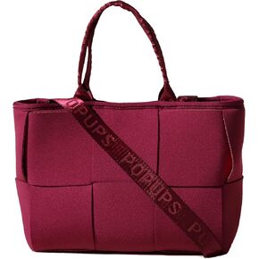 Interwoven Neoprene Mini Tote Bag for Women- Spacious, Lightweight Crossbody Purse – Shoulder Strap, Interior Pocket