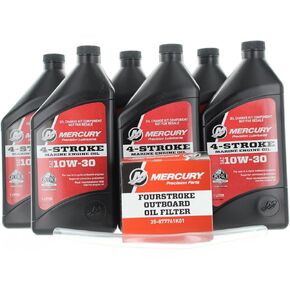 OEM Mercury Marine 150HP FourStroke Outboard 10W-30 Oil Change Kit 8M0107512