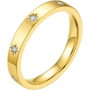 Jude Jewelers 4mm Stainless Steel Stackable Eternity Style Wedding Band Statement Cocktail Party Ring