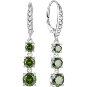 Starchenie Dangle Drop Earrings for Women 925 Sterling Silver Leverback Earrings Birthstone Jewelry