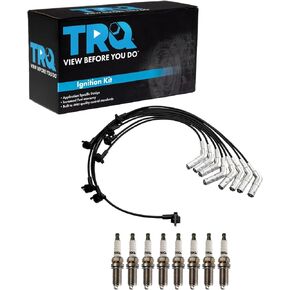 TRQ Ignition Kit Spark Plugs Spark Plugs Wire Set Compatible with 1998-2001 Ford Explorer 1999-2001 Mercury Mountaineer