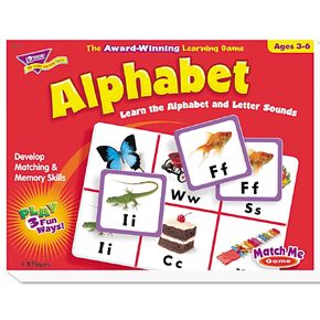 Trend Enterprises: Match Me Game–Alphabet, Learn The Alphabet and Letter Sounds with Photos, Develop Matching and Memory Skills, Play 3 Fun Ways, Ages 3 and Up