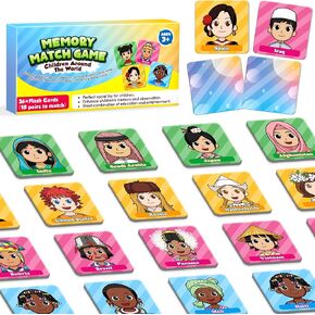 Aizweb Match Game,Memory Game,Toddler Card Games for Kids Ages 3 4 5 6,Flash Cards for Preschool Kindergarten Learning Activities,Educational Toys Homechool Supplies