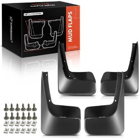 A-Premium Set of 4PCS Mud Flaps Splash Guards Mudguards Mudflaps with Hardware Kits Compatible with Chrysler Town & Country, Dodge Grand Caravan 11-19, Mini Passenger Van, (W/o Pedal), Front & Rear