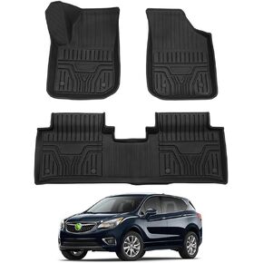 Mixsuper Custom Fit for Floor Mats Buick Envision Accessories 2016 2017 2018 2019 2020 All Weather Floor Liners Heavy Duty 2 Row Liner Set
