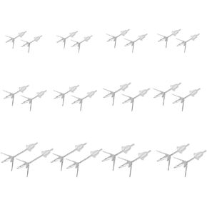 DICOSMETIC 12 Pairs Claw Earring Blanks 6 Sizes Prong Earring Settings 925 Sterling Silver Earring Posts 3/4/5/6/7.5/8mm for DIY Earring Making