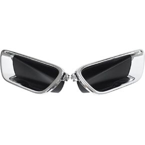 MOTOKU Driver and Passenger Side Fog Light Cover Bezel with Chrome Trim Ring for Jeep Grand Cherokee 2017-2021