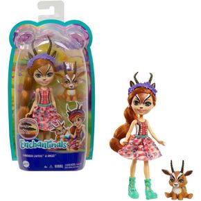 Mattel Enchantimals Gabriela Gazelle Doll with Racer Animal Figure, 6-inch Small Doll with Removable Skirt & Accessories, Sunny Savanna Toy Collection