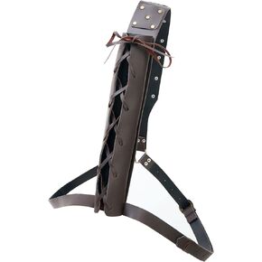 KUOIN Medieval Leather Sword Frog Vintage Shoulder Belt Costume Accessory