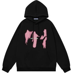 Aelfric Eden Oversized Hoodies for Women Streetwear Vintage Baggy Shadow Print Hoodie Pullover with pocket