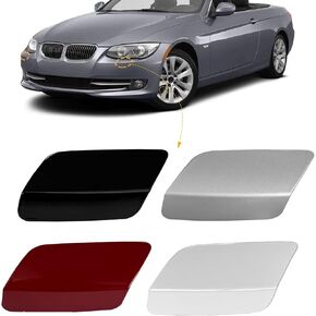 Front Bumper Headlight Washer Nozzle Cover Cap Painted for BMW E92 E93 328i 335I 335IS Coupe Convertible 2011-2013 61677253393 61677253394 (Silver Painted Right Passenger Side)