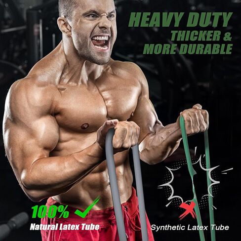 أربطة مقاومة ثقيلة، أربطة تمرين بوزن 350 رطلًا مع مقابض، أربطة تمرين للرجال، مجموعة أربطة وزن مع مرساة للباب وأشرطة للكاحل، معدات تدريب القوة للياقة البدنية في المنزل in Kuwait