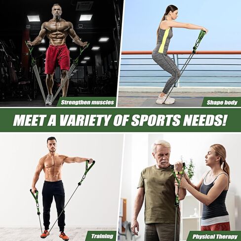 أربطة مقاومة ثقيلة، أربطة تمرين بوزن 350 رطلًا مع مقابض، أربطة تمرين للرجال، مجموعة أربطة وزن مع مرساة للباب وأشرطة للكاحل، معدات تدريب القوة للياقة البدنية في المنزل in Kuwait