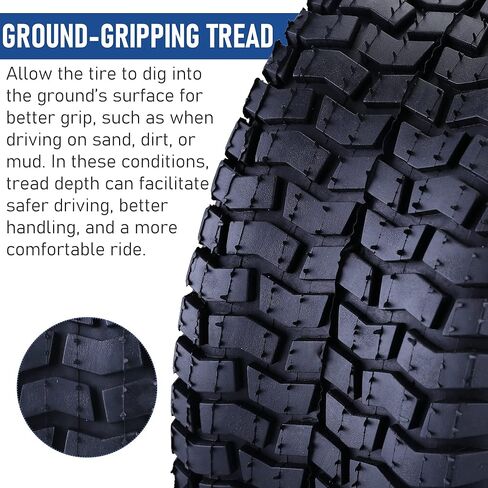 مجموعة إطارات وأنابيب داخلية 13 × 5.00-6 لشفرات الحلاقة الترابية الرباعية وعربة الذهاب، والدراجة الترابية، وATV، وجرارات الفناء، وجزازة العشب، والعربات، والشاحنات اليدوية، والأنبوب الداخلي للإطارات البديلة الممتازة مع جذع صمام معدني منحني، مجموعة واحدة in Kuwait