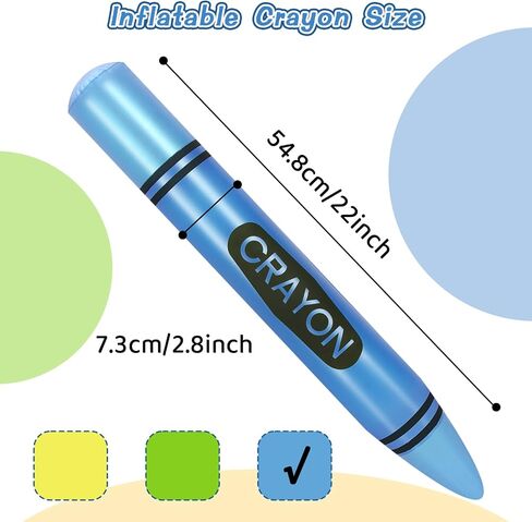 43-Inch Inflatable Pencil Giant Blow Up Pencil Colorful Inflatable Crayons, Birthday Party Supplies, and Room Decoration (Yellow, 43in) in Saudi Arabia